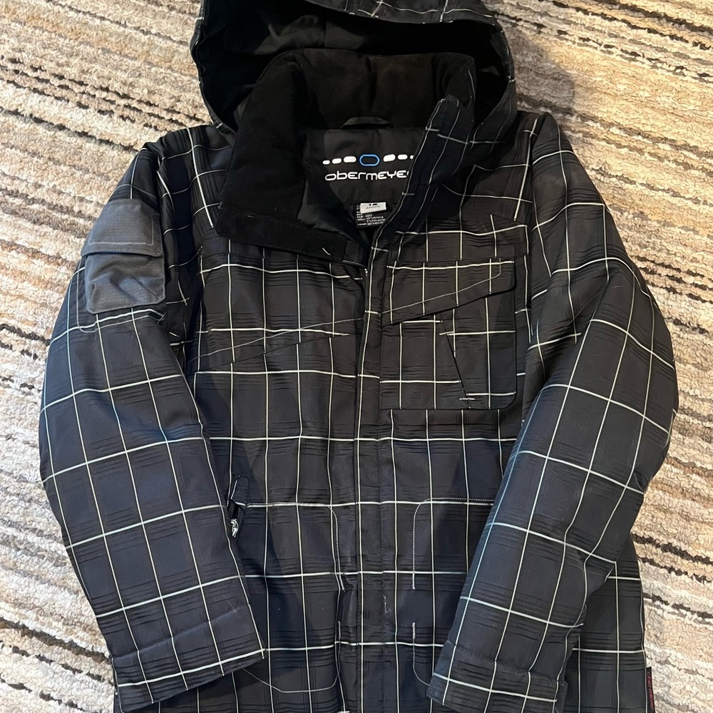 Obermeyer Black Plaid Jacket